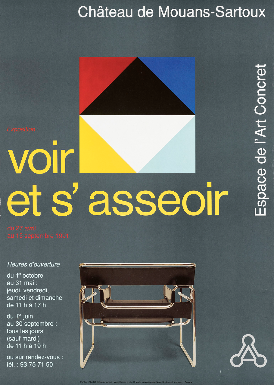 Voir et s’asseoir – Espace de l’Art Concret, Châteaux de Mouans-Sartoux, 1991